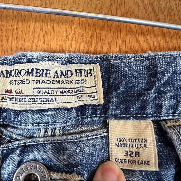 Vintage Abercrombie & Fitch Men’s Carpenter Jeans Size 32R Blue Denim - Picture 6 of 7